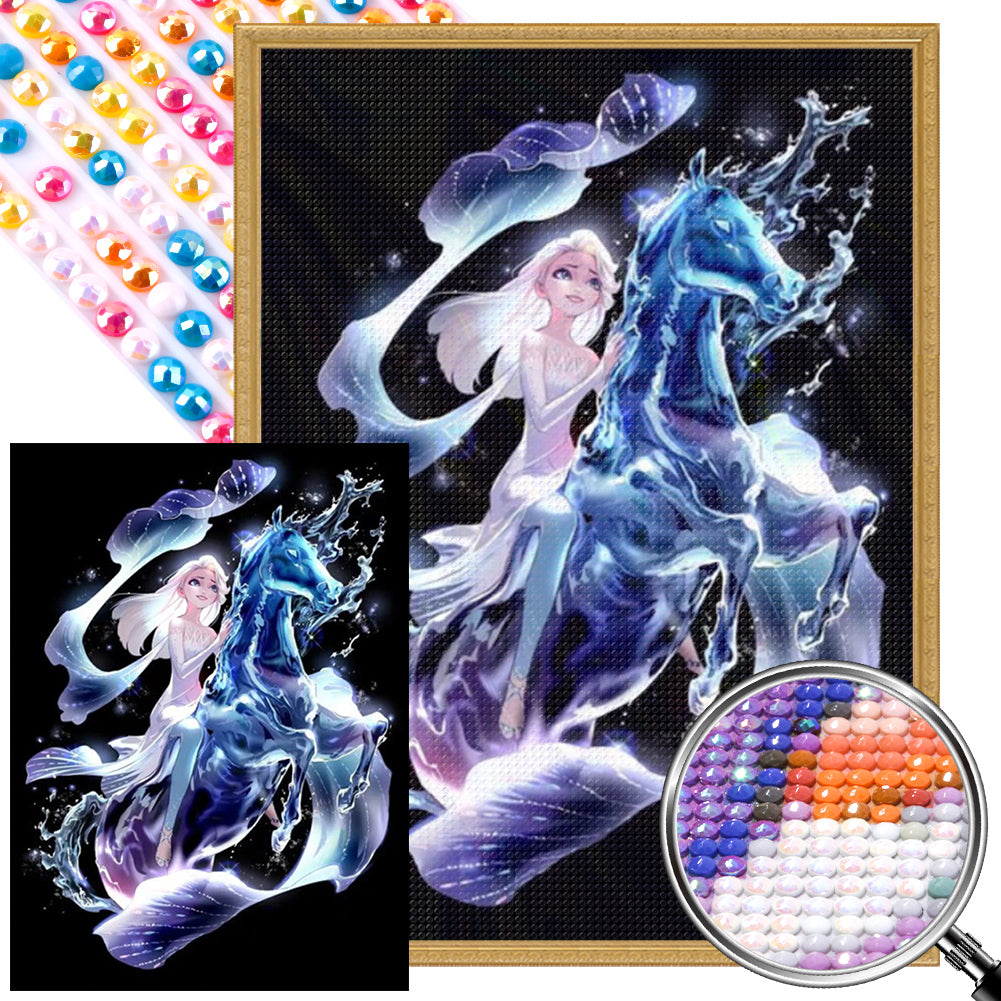 Princess Elsa 40*55CM (canvas) Full Round AB Drill Diamond Painting