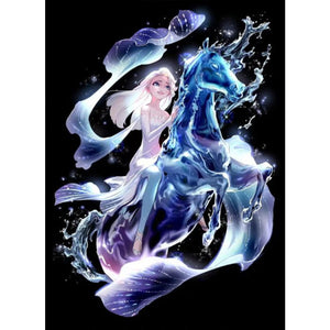 Princess Elsa 40*55CM (canvas) Full Round AB Drill Diamond Painting