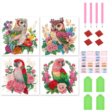 Load image into Gallery viewer, Parrot And Owl 30*30CM (canvas) Partial Special-Shaped Drill Diamond Painting
