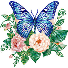 Load image into Gallery viewer, Flowers Butterfly 30*30CM (canvas) Partial Special-Shaped Drill Diamond Painting
