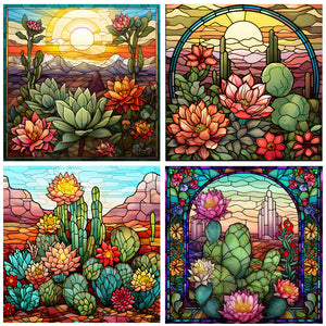 Cactus Flower 30*30CM (canvas) Full Round Drill Diamond Painting