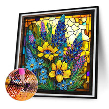 Load image into Gallery viewer, Glass Painting Lavender Sunflower 30*30CM (canvas) Partial Special-Shaped Drill Diamond Painting
