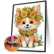 Load image into Gallery viewer, Sunflower Fox 30*40CM (canvas) Partial Special-Shaped Drill Diamond Painting
