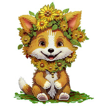 Load image into Gallery viewer, Sunflower Fox 30*40CM (canvas) Partial Special-Shaped Drill Diamond Painting
