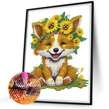 Load image into Gallery viewer, Sunflower Fox 30*40CM (canvas) Partial Special-Shaped Drill Diamond Painting
