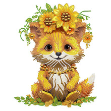 Load image into Gallery viewer, Sunflower Fox 30*40CM (canvas) Partial Special-Shaped Drill Diamond Painting
