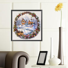 Load image into Gallery viewer, Snow Scene Outside The House 40*40CM (canvas) Full Round Drill Diamond Painting
