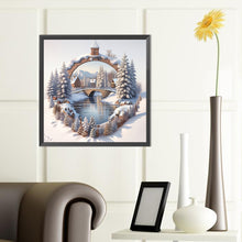 Load image into Gallery viewer, Snow Scene Outside The House 40*40CM (canvas) Full Round Drill Diamond Painting
