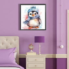 Load image into Gallery viewer, Watercolor Painted Penguin 40*40CM (canvas) Full Round Drill Diamond Painting
