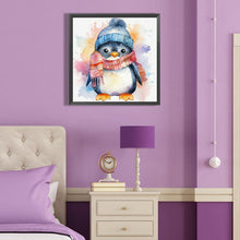 Load image into Gallery viewer, Watercolor Painted Penguin 40*40CM (canvas) Full Round Drill Diamond Painting
