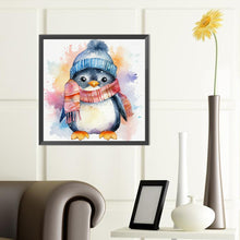 Load image into Gallery viewer, Watercolor Painted Penguin 40*40CM (canvas) Full Round Drill Diamond Painting
