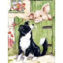 Load image into Gallery viewer, Dog And Cat Pig 30*40CM (canvas) Full Round Drill Diamond Painting
