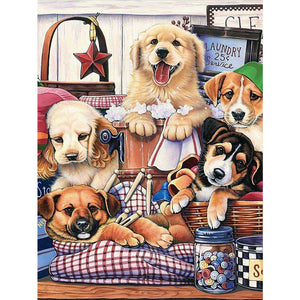 Manor Animals 30*40CM (canvas) Full Round Drill Diamond Painting