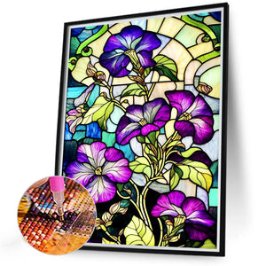 Petunia And Lotus 30*40CM (canvas) Full Round Drill Diamond Painting