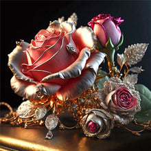 Load image into Gallery viewer, Metal Rose 30*30CM (canvas) Full Round Drill Diamond Painting
