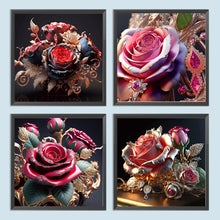 Load image into Gallery viewer, Metal Rose 30*30CM (canvas) Full Round Drill Diamond Painting
