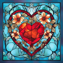 Load image into Gallery viewer, Beating Heart Glass Painting 30*30CM (canvas) Full Round Drill Diamond Painting
