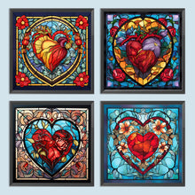 Load image into Gallery viewer, Beating Heart Glass Painting 30*30CM (canvas) Full Round Drill Diamond Painting
