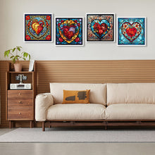 Load image into Gallery viewer, Beating Heart Glass Painting 30*30CM (canvas) Full Round Drill Diamond Painting
