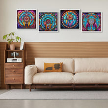 Load image into Gallery viewer, Dream Catcher Glass Painting 30*30CM (canvas) Full Round Drill Diamond Painting
