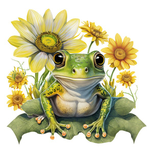 Sunflower Frog 30*30CM (canvas) Full Round Drill Diamond Painting