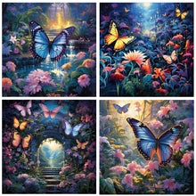 Load image into Gallery viewer, Garden Butterfly 30*30CM (canvas) Full Round Drill Diamond Painting
