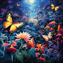 Load image into Gallery viewer, Garden Butterfly 30*30CM (canvas) Full Round Drill Diamond Painting
