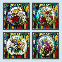 Load image into Gallery viewer, Classical Vase Glass Painting 30*30CM (canvas) Full Round Drill Diamond Painting
