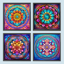 Load image into Gallery viewer, Mandala Glass Painting 30*30CM (canvas) Full Round Drill Diamond Painting
