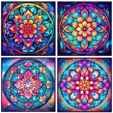 Load image into Gallery viewer, Mandala Glass Painting 30*30CM (canvas) Full Round Drill Diamond Painting
