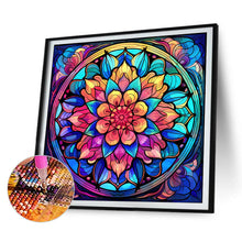 Load image into Gallery viewer, Mandala Glass Painting 30*30CM (canvas) Full Round Drill Diamond Painting
