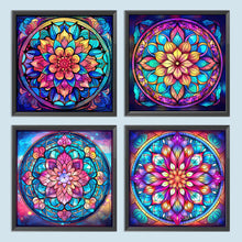 Load image into Gallery viewer, Mandala Glass Painting 30*30CM (canvas) Full Round Drill Diamond Painting
