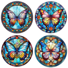 Load image into Gallery viewer, Butterfly Glass Painting 30*30CM (canvas) Full Round Drill Diamond Painting
