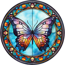 Load image into Gallery viewer, Butterfly Glass Painting 30*30CM (canvas) Full Round Drill Diamond Painting
