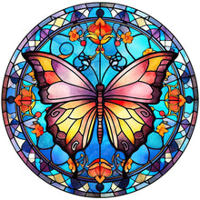 Load image into Gallery viewer, Butterfly Glass Painting 30*30CM (canvas) Full Round Drill Diamond Painting
