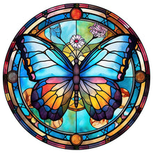 Load image into Gallery viewer, Butterfly Glass Painting 30*30CM (canvas) Full Round Drill Diamond Painting
