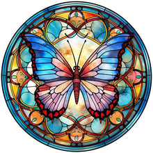 Load image into Gallery viewer, Butterfly Glass Painting 30*30CM (canvas) Full Round Drill Diamond Painting
