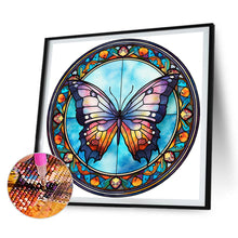 Load image into Gallery viewer, Butterfly Glass Painting 30*30CM (canvas) Full Round Drill Diamond Painting
