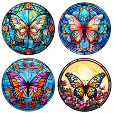 Load image into Gallery viewer, Butterfly Glass Painting 30*30CM (canvas) Full Round Drill Diamond Painting
