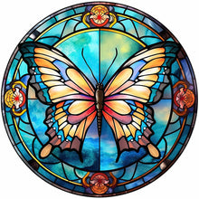 Load image into Gallery viewer, Butterfly Glass Painting 30*30CM (canvas) Full Round Drill Diamond Painting
