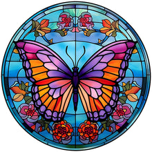 Load image into Gallery viewer, Butterfly Glass Painting 30*30CM (canvas) Full Round Drill Diamond Painting
