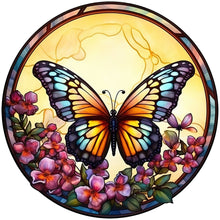 Load image into Gallery viewer, Butterfly Glass Painting 30*30CM (canvas) Full Round Drill Diamond Painting
