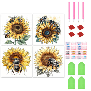 Sunflower Honey 30*30CM (canvas) Full Round Drill Diamond Painting