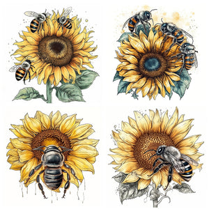 Sunflower Honey 30*30CM (canvas) Full Round Drill Diamond Painting