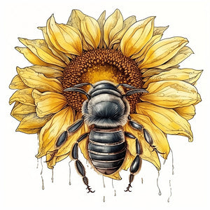 Sunflower Honey 30*30CM (canvas) Full Round Drill Diamond Painting