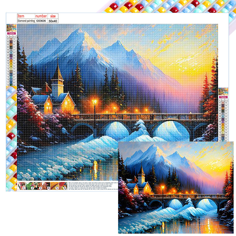 Winter Landscape 40*50CM (canvas) Full Square Drill Diamond Painting
