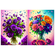 Load image into Gallery viewer, Flowers And Butterflies 30*40CM (canvas) Full Round Drill Diamond Painting
