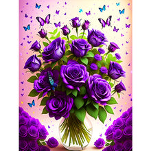 Load image into Gallery viewer, Flowers And Butterflies 30*40CM (canvas) Full Round Drill Diamond Painting
