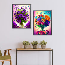 Load image into Gallery viewer, Flowers And Butterflies 30*40CM (canvas) Full Round Drill Diamond Painting
