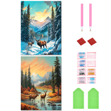 Load image into Gallery viewer, Autumn And Winter Elk 30*40CM (canvas) Full Round Drill Diamond Painting
